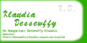 klaudia dessewffy business card